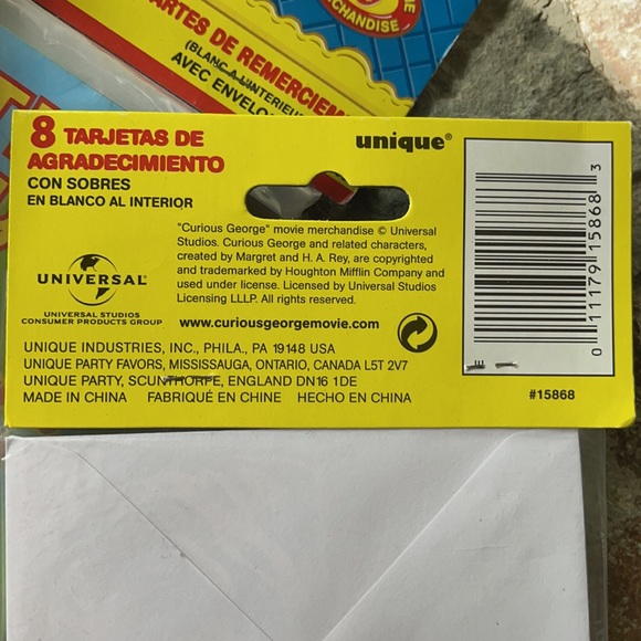 ✨3/$25✨ CURIOUS GEORGE thank you cards - Picture 6 of 11